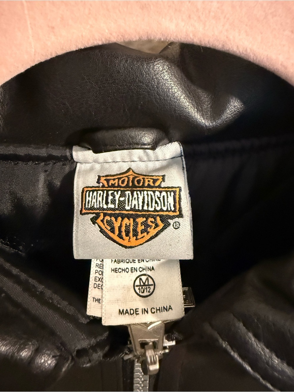 Harley-Davidson Women’s Black Faux Leather Moto Jacket Embroidered Logo M - Picture 2 of 11